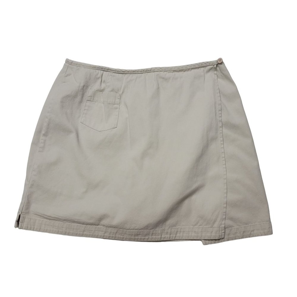 i.e. Relaxed Khaki Tan Wrap Women's Skorts, Size 12